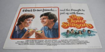 1 x Original VINTAGE Quad MOVIE POSTER From the Film THE FOUR SEASONS - Size: 76 x 101 cms