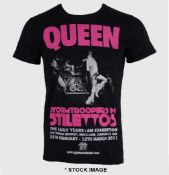 1 x QUEEN Official Merchandise Stormtroopers Logo Short Sleeve Men's T-Shirt by Drama Fuelled and