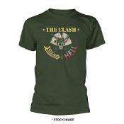 1 x THE CLASH Straight Aces Logo Short Sleeve Men's T-Shirt by Gildan - Size: Large - Colour: