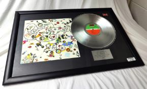 1 x Framed LED ZEPPELIN Silver 12 Inch Vinyl Record - LED ZEPPELIN III - Mounted and Framed