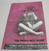 1 x Original VINTAGE MOVIE POSTER From the Film THE PEOPLE NEXT DOOR - Size: 76 x 50 cms