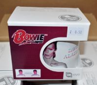 6 x Rock n Roll Themed Band Drinking Mugs - DAVID BOWIE - Officially Licensed Merchandise by GB