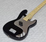 1 x Miniature Hand Made Bass Guitar - Thin Lizzy, Phil Lynott, Fender Bass - New & Unused - RRP £35