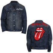 1 x Rolling Stones Denim Jacket With Iconic Tongue Logo - Size: XXL - Officially Licensed