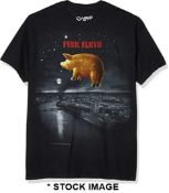 1 x PINK FLOYD Official Merchandise Pig Over London Short Sleeve Men's T-Shirt by Liquid Blue - Siz