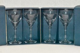 4 x Halo Sabichi Bohemia Lead Crystal Wine Glasses - Includes Two Original Boxes- Ref: K555