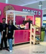 1 x Mobile Stainless Steel Food Stall with Security Shutters Front & Back, and Undercounter Fridge