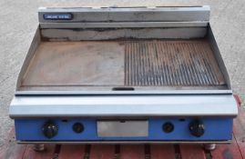 1 x BLUE SEAL Commercial Natural Gas Stainless Steel Griddle - Dimensions: H49 x W90 x D81cm -