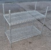 1 x Commercial Kitchen Wire Shelving Unit - Dimensions: H90 x W60 x D60 cms - Ref: SCH107 WH3 -