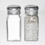 24 x Restaurant / Café Glass Salt & Pepper Shakers - Ref: ALT394/MEZ9/ROWC - CL011 - Location: