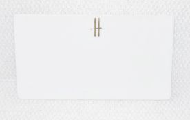 4 x PILLIVUYT Premium Porcelain Rectangular Flat Serving Platters with Famous Branding in Gold -