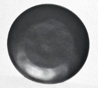 8 x COSTA NOVA Riviera Artisanal Black Stoneware Dinner Plates - 27cm Diameter - Ref: ALT375/MEZ9/