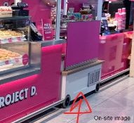 1 x Mobile Commercial Refrigerated Display Unit in Stainless Steel *See Condition*