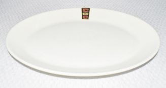 16 x STEELITE Ceramic Oval Resturant Dishes in Cream with Famous Branding - Ref: ALT370/MEZ7/