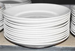 24 x STEELITE Commercial Ceramic Coupe Plates - Diameter 26.5cm / Height 3.5cm - Ref: ALT354+355/