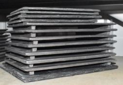 13 x Assorted Restaurant Slate Serving Platters - Sizes Vary - Ref: ALT365/MEZ7/ROWD - CL011 -