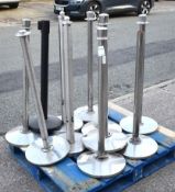 11 x Crowd Control Barrier Queue Posts