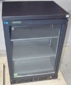 1 x GAMKO 1-Door Commercial Bar Bottle Cooler - 220-240v 50Hz - Dimensions: H84 x W60 x D54cm - Ref:
