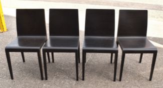 16 x Designer PEDRALI Italian Made Dining Chairs with a Dark Ash Finish
