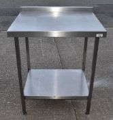1 x Stainless Steel Prep Table - Dimensions: H92 x W80 x D65 cms
