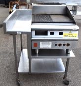 1 x Falcon Cooking Griddle with Solid / Ribbed Cooking Zone