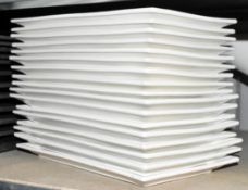17 x ANTON BLACK Fine China Serving Platters in White - Dimensions: W29 x D17 x H2cm - Ref: ALT368/