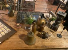 1 x Assortment Of Bar Display Items Including Candlestick Holders , Soda Syphon, Bell , Water