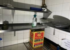 1 x Assortment Of Wall Mounted Stainless Steel Shelves Of Various Sizes As Shown - Ref: PA066/92 -