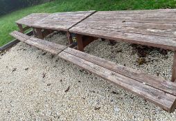 3 x Outdoor Wooden Picnic/Pub Garden Benches - Ref: OD45/64 - CL977 - Location: Maidenhead