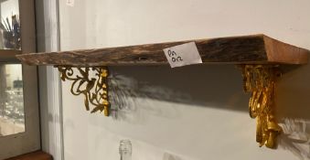 1 x Natural Look Wall Mounted Shelf - 660mm Long - Ref: PA012/12 - CL977 - Location: Maidenhead