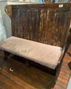 1 x 2 Seater Church Pew With Cushioned Seats - (HxWxD) 1150 X 1200 X 600mm - Ref: PA026/25 - CL977 -