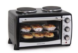 1 x ANDREW JAMES Electric 24L Mini Oven With Double Hob - Ref: NML113/AJ000017 - CL901 - Location: