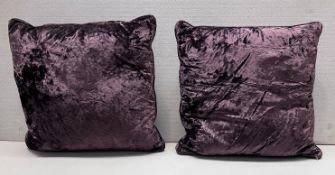 1 x Pair Of Medium Size Purple Cushions - 45X45Cm - Ref: CNT750/B7-7 - CL845 - NO VAT ON THE