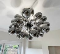 1 x Designer-inspired Bubble Glass Statement Chandelier Light - NO VAT ON THE HAMMER - CL984 -