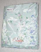 Pair of PRATESI 'Vivaio' Luxury 100% Egyptian Cotton Square Scalloped Floral Pillowcase Shams with