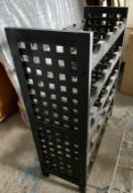 1 x 20-Bottle Freestanding 5-Tier Wooden Wine Rack in Black - CL985 - NO VAT ON THE HAMMER -