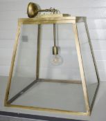 1 x Large High-end Commercial Brass & Glass Lantern Pendant Light Fitting