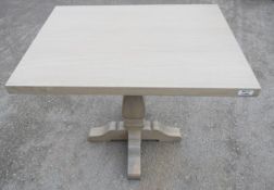 1 x Sturdy Rectangular Restaurant Dining Table - Recently Removed from a Tuscan-Themed Restaurant