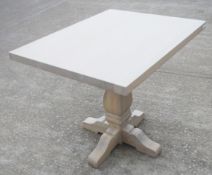 1 x Sturdy Rectangular Restaurant Dining Table - Recently Removed from a Tuscan-Themed Restaurant