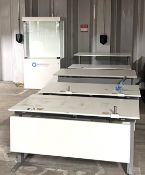 5 x Office Desks and 1 x Display Cabinet