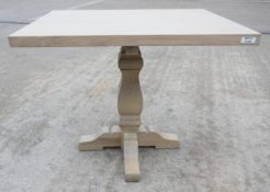 1 x Sturdy Rectangular Restaurant Dining Table - Recently Removed from a Tuscan-Themed Restaurant