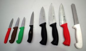 8 x Chefs Kitchen Knives - Includes Hygiplas and Prepera
