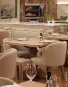 1 x Sturdy Square 90cms Restaurant Dining Table - Removed from a Tuscan-Themed Restaurant