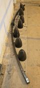 7 x Food Warming Lamps Suspended on a Curved Mounting Bracket