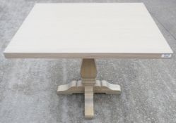 1 x Sturdy Rectangular Restaurant Dining Table - Recently Removed from a Tuscan-Themed Restaurant
