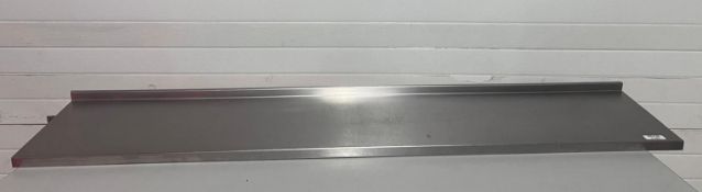 1 x Stainless Steel 160cm Wall Mounted Shelf for Commercial Kitchens - Includes 3 x Clip-In Brackets