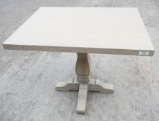 1 x Sturdy Rectangular Restaurant Dining Table - Recently Removed from a Tuscan-Themed Restaurant