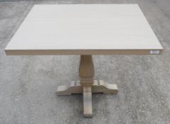 1 x Sturdy Rectangular Restaurant Dining Table - Recently Removed from a Tuscan-Themed Restaurant