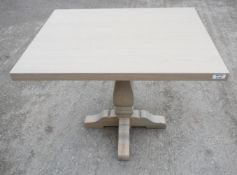 1 x Sturdy Rectangular Restaurant Dining Table - Recently Removed from a Tuscan-Themed Restaurant