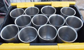 12 x Stainless Steel Cutlery Pots for Restauarants